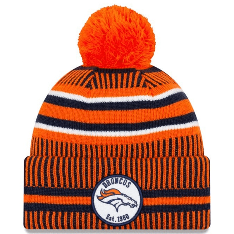 Denver Broncos New Era NFL 2019 Sideline Home Knit Beanie – Orange