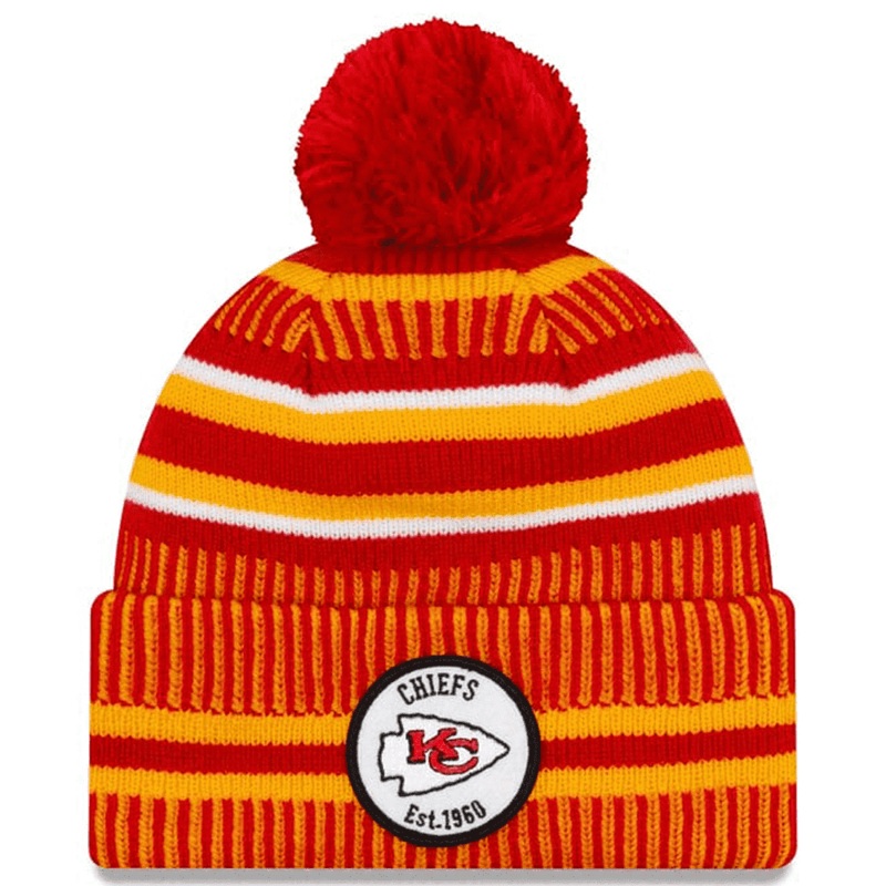Kansas City Chiefs New Era NFL 2019 Sideline Home Knit Beanie – Red