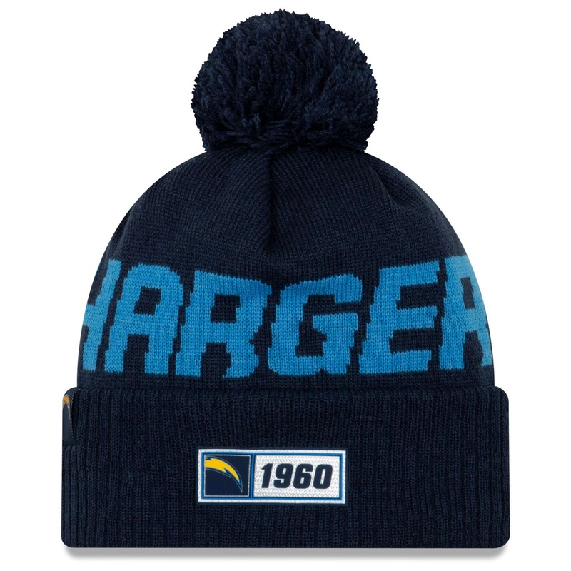 Los Angeles Chargers New Era NFL 2019 Sideline Road Knit Beanie – Navy