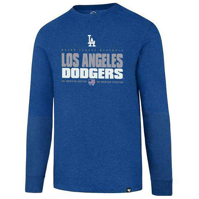 Los Angeles Dodgers ’47 MLB Stacker Club Long Sleeve T-Shirt – Blue