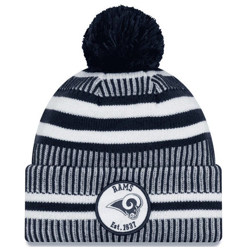 Los Angeles Rams New Era NFL 2019 Sideline Home Knit Beanie – Navy