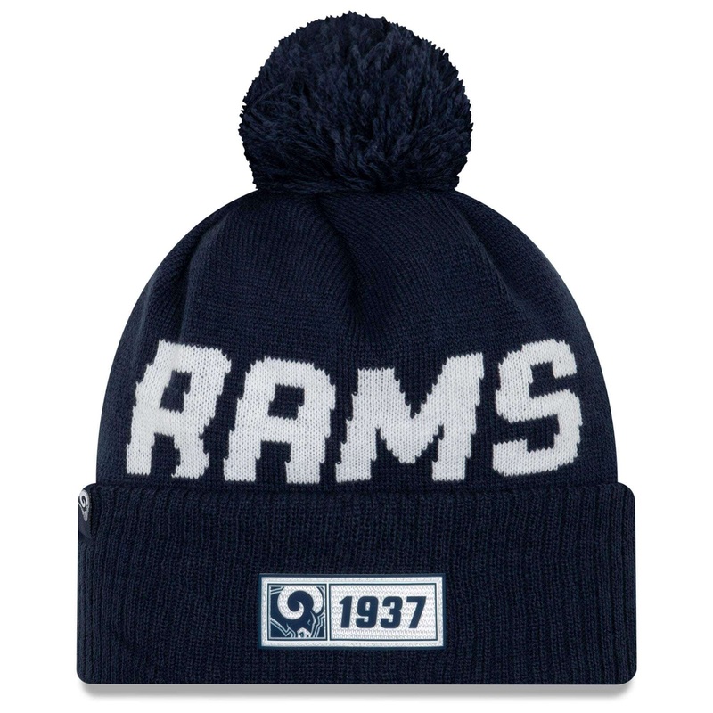 Los Angeles Rams New Era NFL 2019 Sideline Road Knit Beanie – Navy