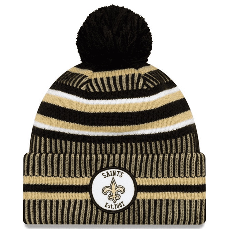New Orleans Saints New Era NFL 2019 Sideline Home Knit Beanie – Black
