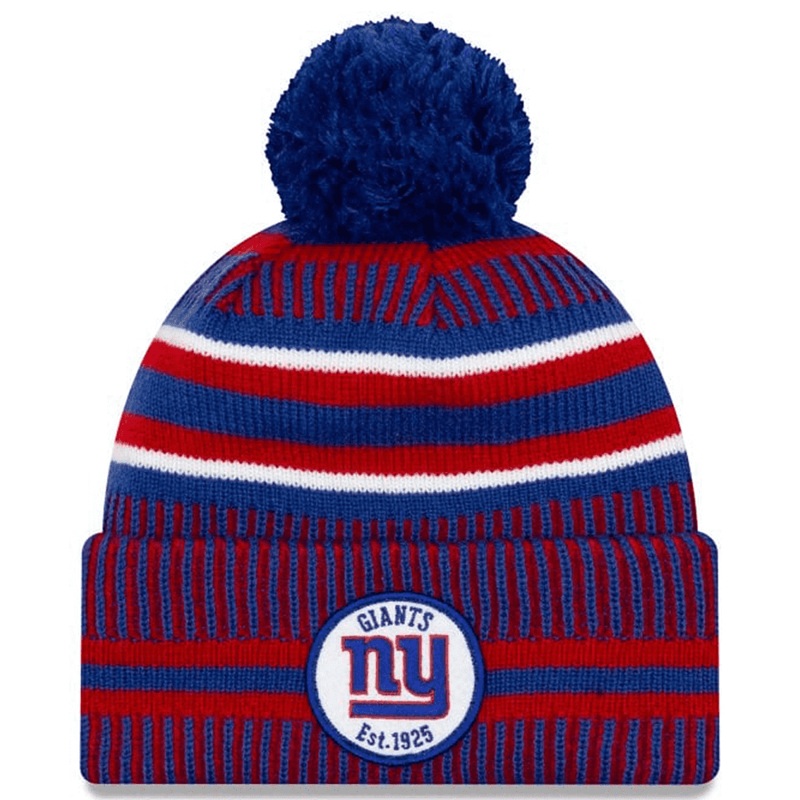 New York Giants New Era NFL 2019 Sideline Home Knit Beanie – Blue