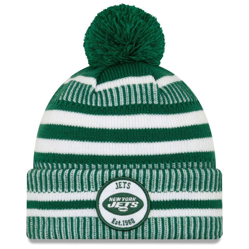 New York Jets New Era NFL 2019 Sideline Home Knit Beanie – Green