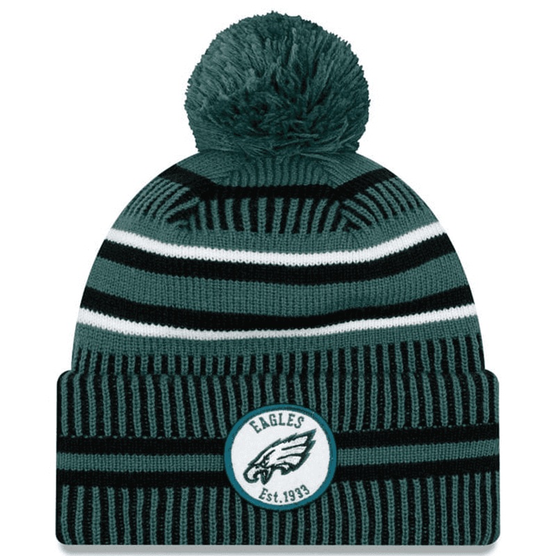 Philadelphia Eagles New Era NFL 2019 Sideline Home Knit Beanie – Green