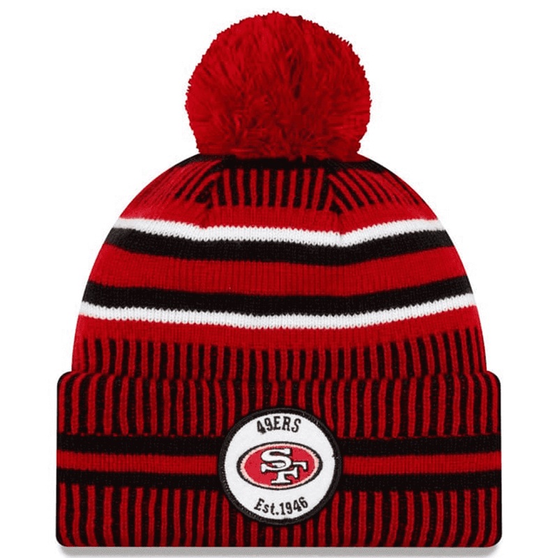 San Francisco 49ers New Era NFL 2019 Sideline Home Knit Beanie – Red
