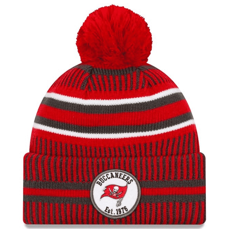 Tampa Bay Buccaneers New Era NFL 2019 Sideline Home Knit Beanie – Red