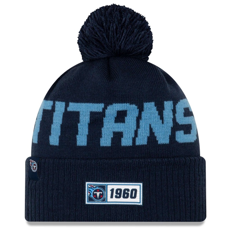 Tennessee Titans New Era NFL 2019 Sideline Road Knit Beanie – Navy