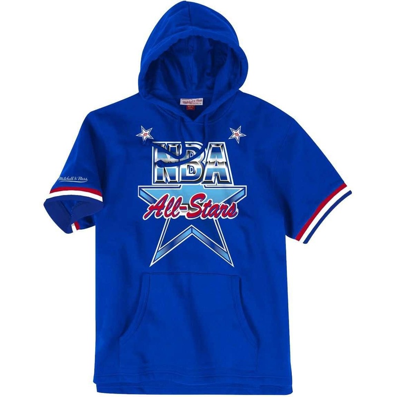 1991 NBA All-Star Game Mitchell & Ness Short Sleeve Hoodie – Blue
