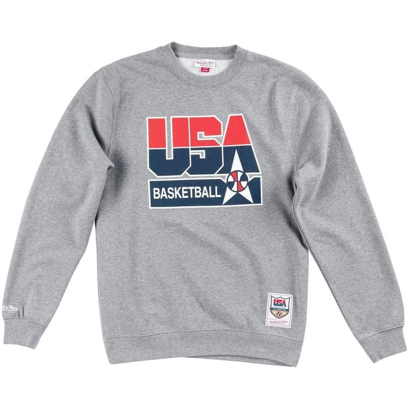 1992 USA Dream Team Mitchell & Ness NBA Crew Jumper – Grey
