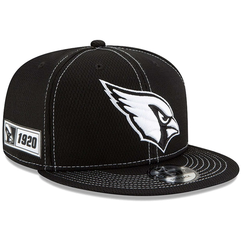Arizona Cardinals New Era NFL 2019 Sideline Road Black & White 9FIFTY Snapback Hat