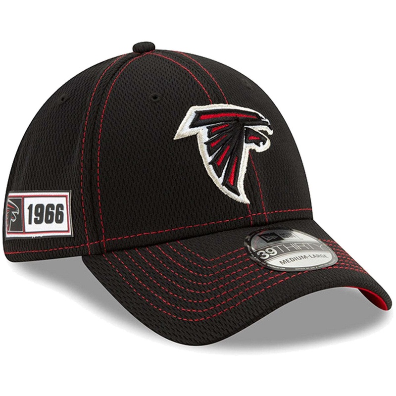 Atlanta Falcons New Era NFL 2019 Sideline Road 39THIRTY Stretch-Fit Curve Hat – Black