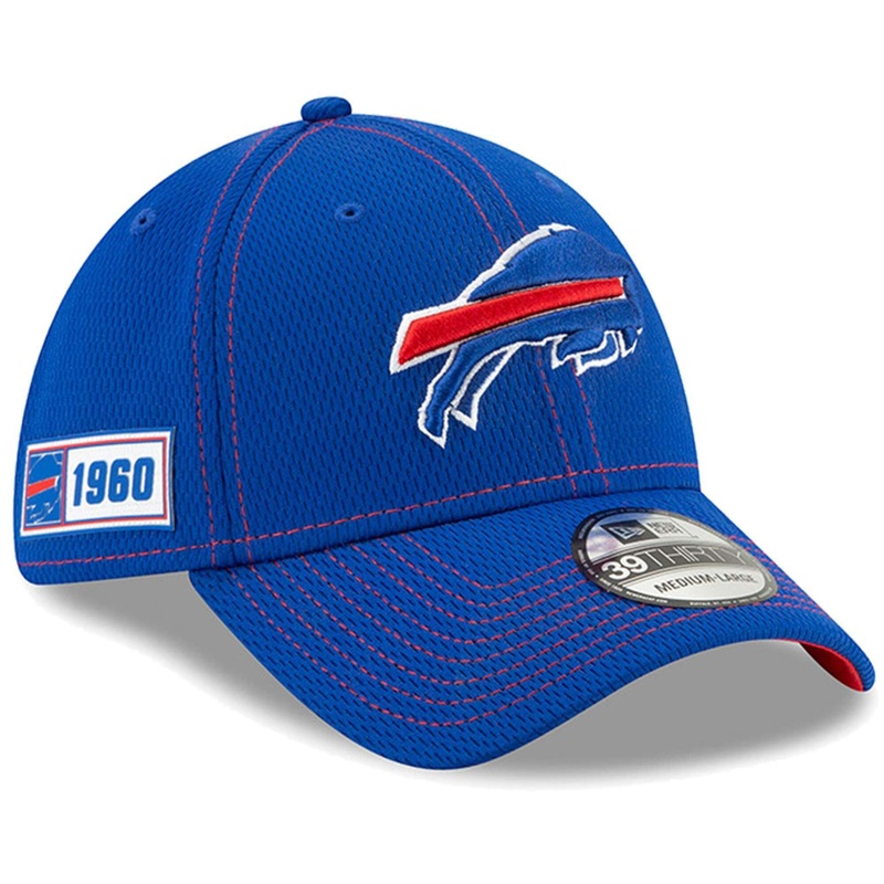 Buffalo Bills New Era NFL 2019 Sideline Road 39THIRTY Stretch-Fit Curve Hat – Blue