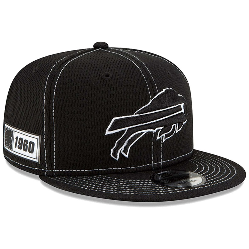 Buffalo Bills New Era NFL 2019 Sideline Road Black & White 9FIFTY Snapback Hat