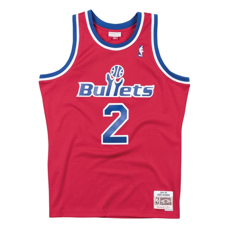 Chris Webber Washington Bullets Mitchell & Ness NBA Swingman Jersey – Red
