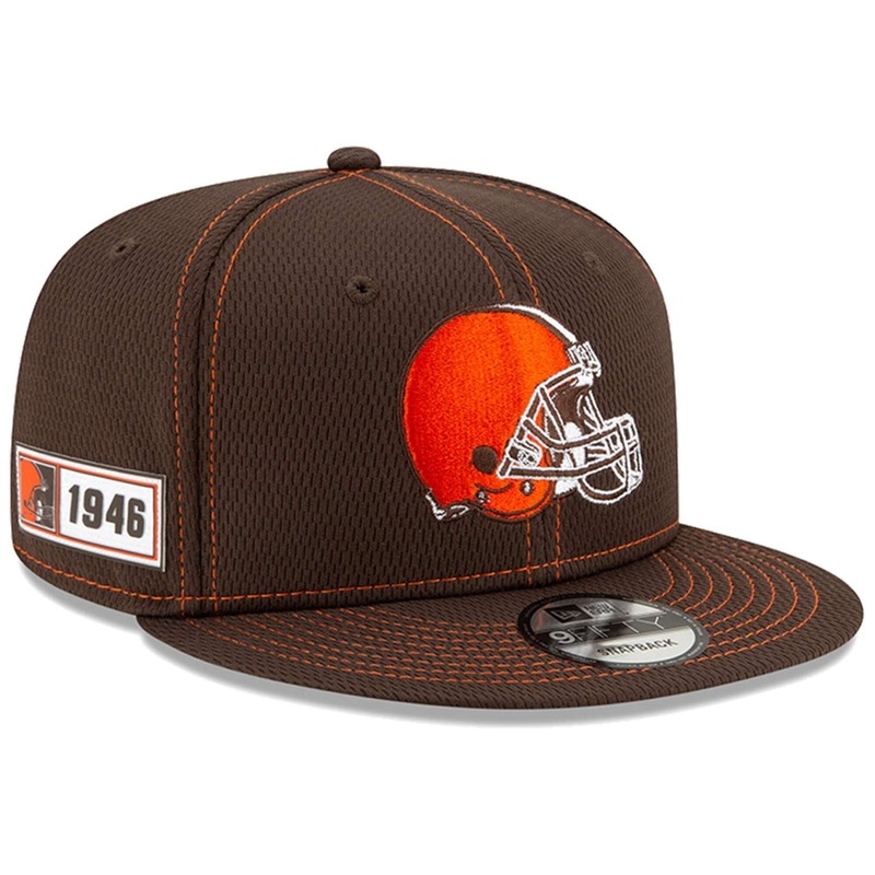Cleveland Browns New Era NFL 2019 Sideline Road 9FIFTY Snapback Hat – Brown