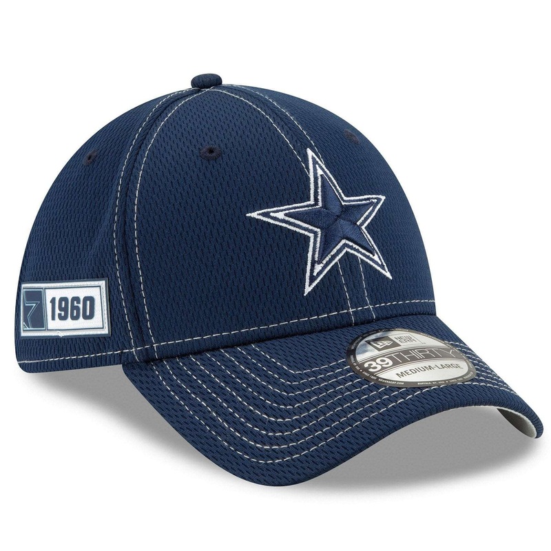 Dallas Cowboys New Era NFL 2019 Sideline Road 39THIRTY Stretch-Fit Curve Hat – Navy