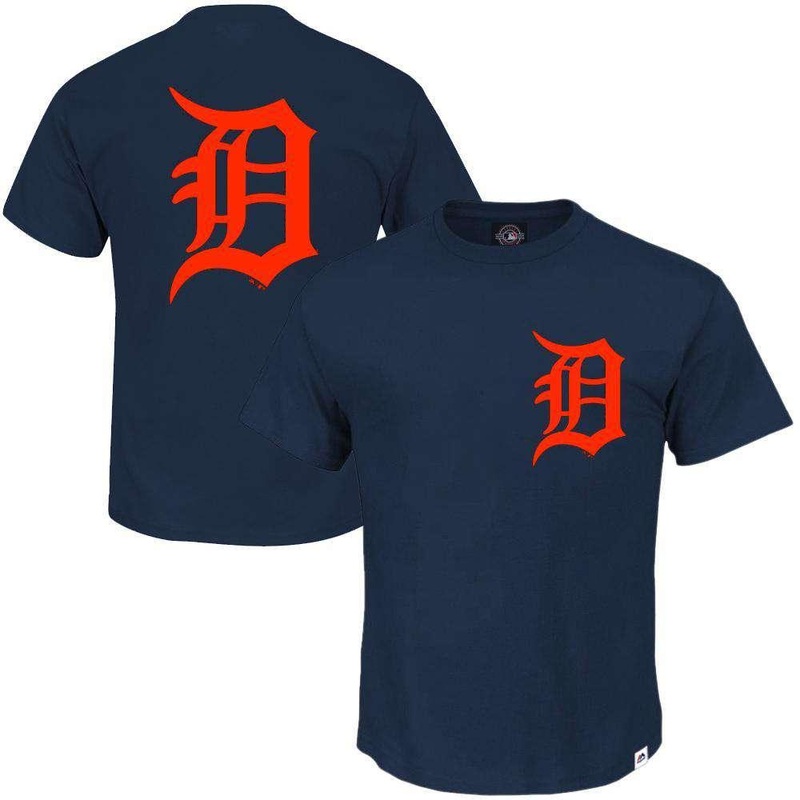 Detroit Tigers Majestic MLB Jeaner T-Shirt – Navy