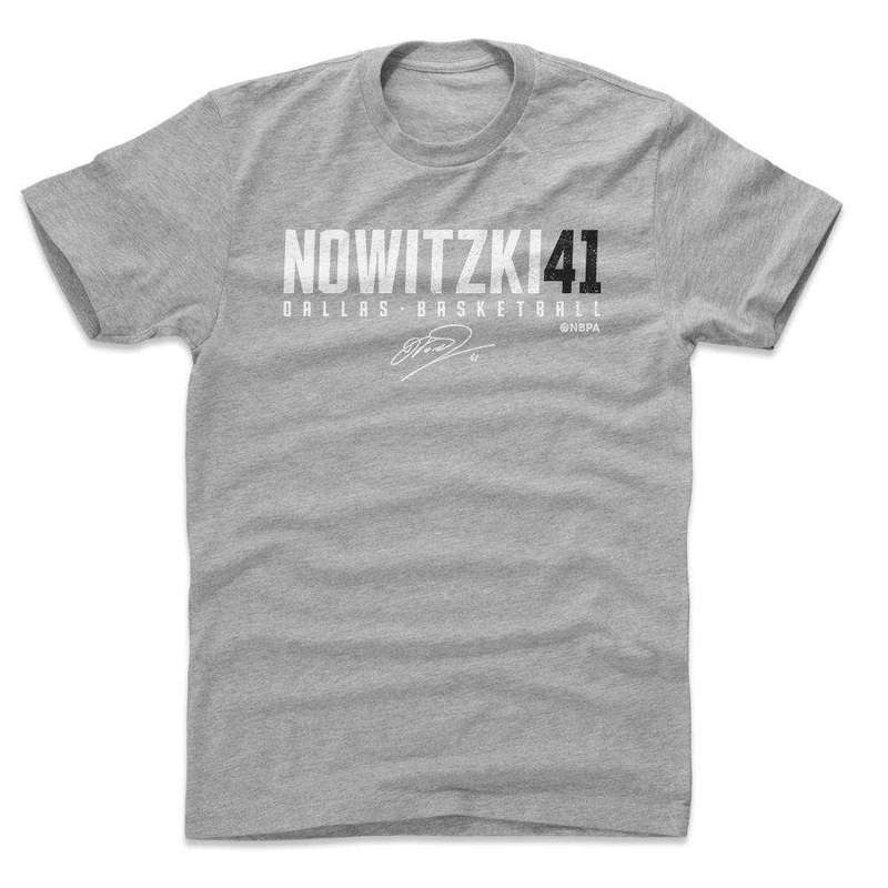 Dirk Nowitzki Dallas Mavericks 500 Level NBA Nowitzki41 T-Shirt – Gray