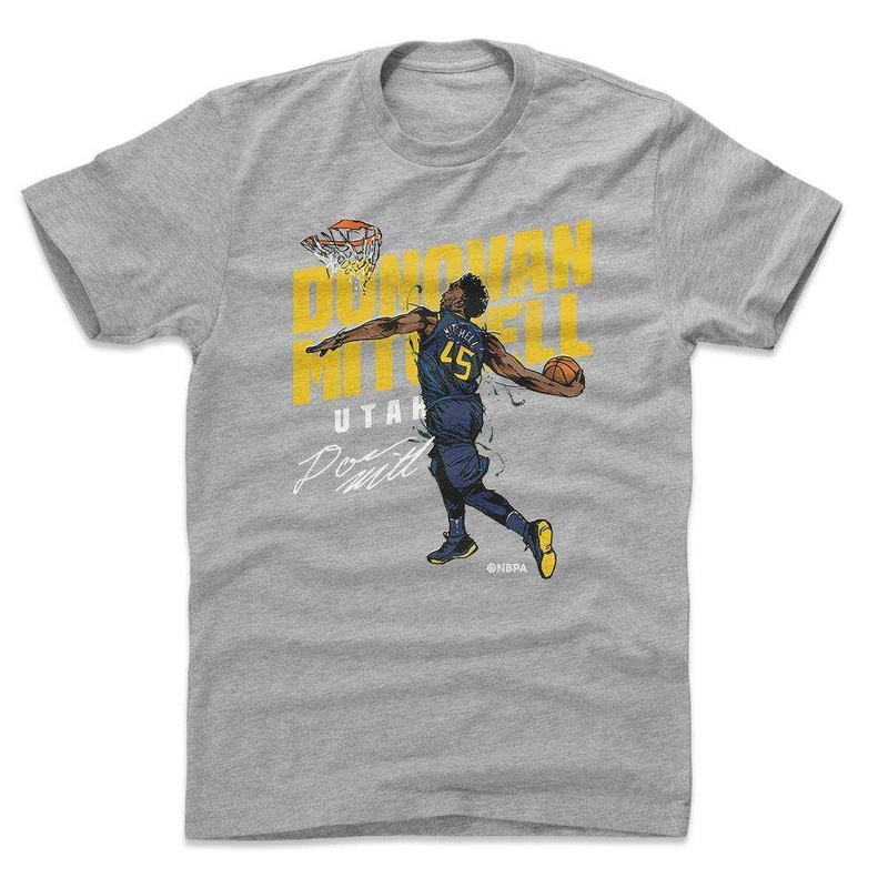 Donovan Mitchell Utah Jazz 500 Level NBA Slam T-Shirt – Gray