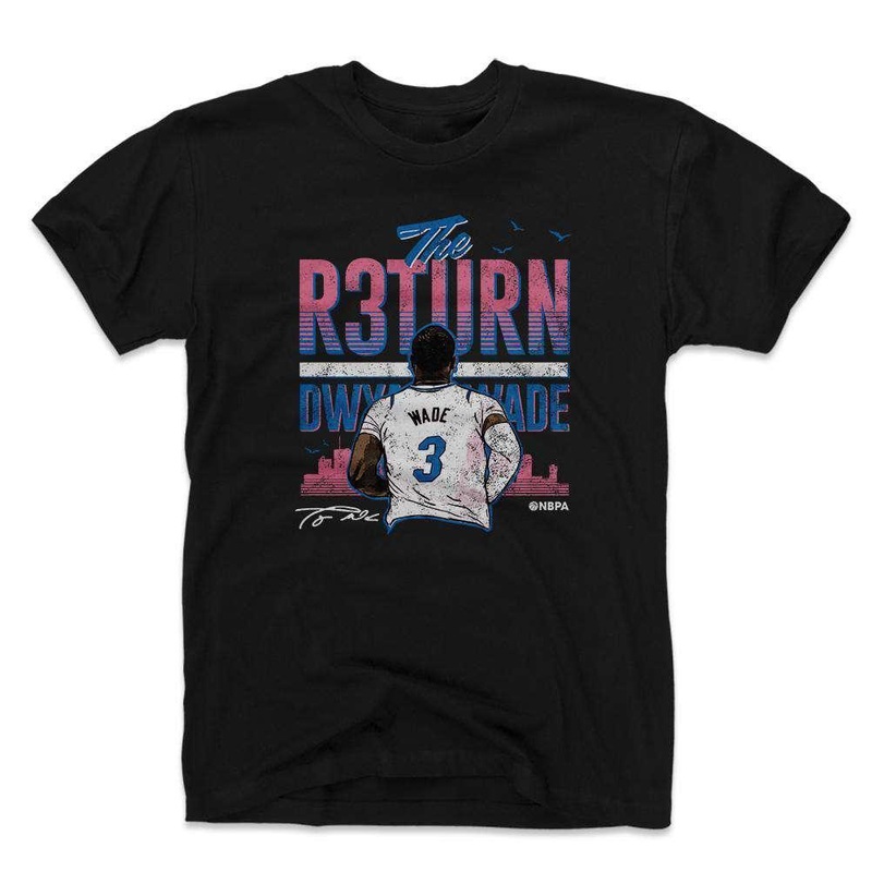 Dwyane Wade Miami Heat 500 Level NBA Return T-Shirt – Black