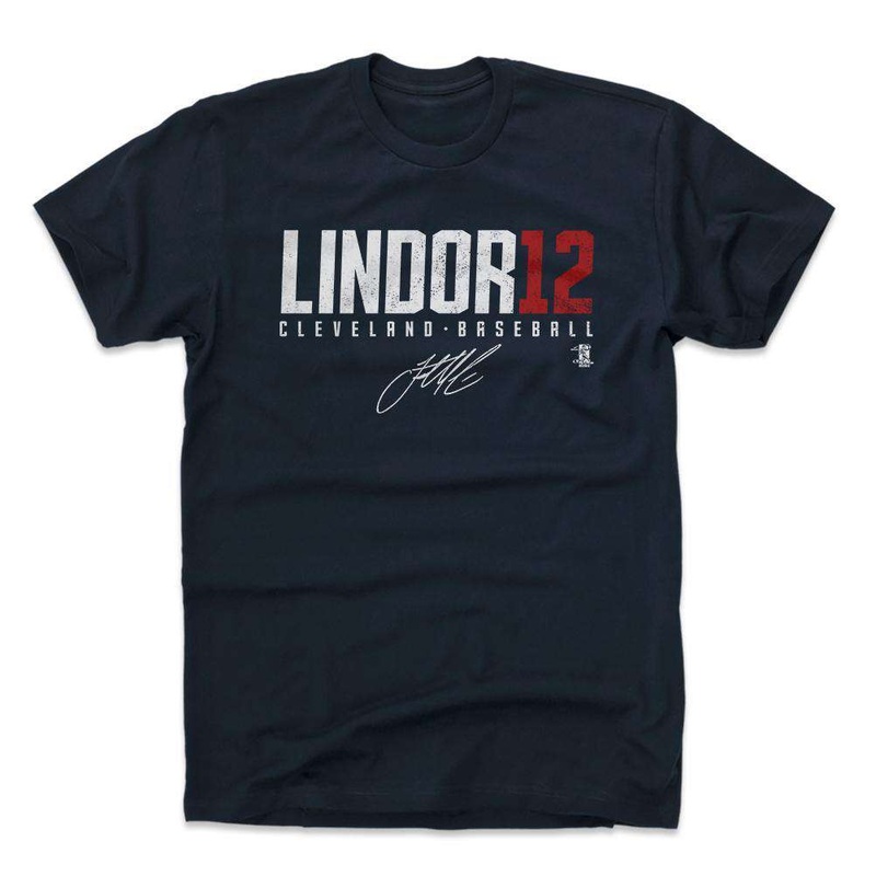 Francisco Lindor Cleveland Indians 500 Level MLB Lindor12 T-Shirt – Navy