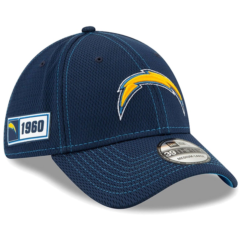 Los Angeles Chargers New Era NFL 2019 Sideline Road 39THIRTY Stretch-Fit Curve Hat – Navy