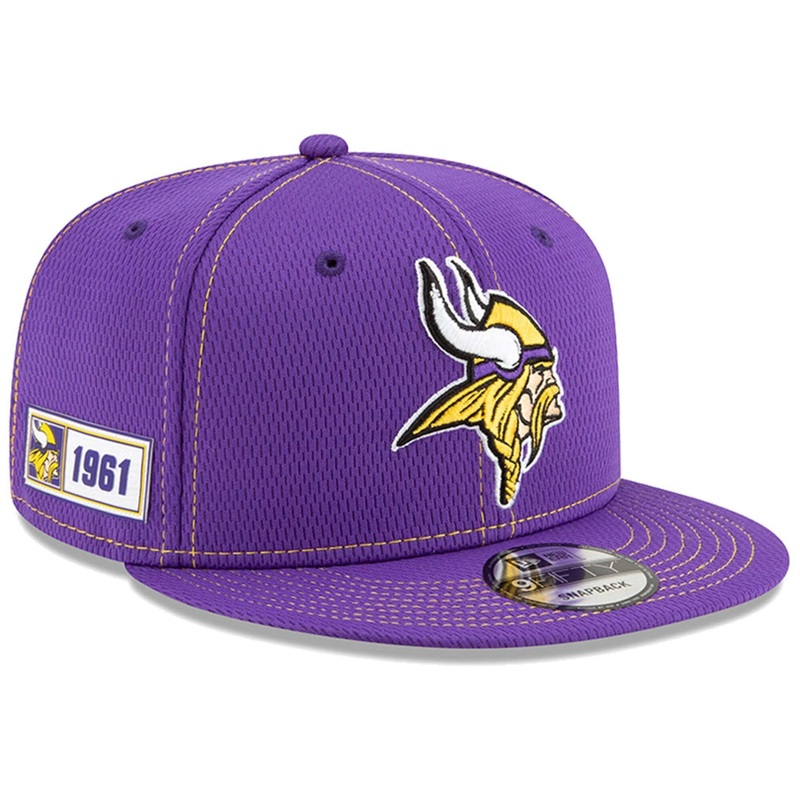 Minnesota Vikings New Era NFL 2019 Sideline Road 9FIFTY Snapback Hat – Purple