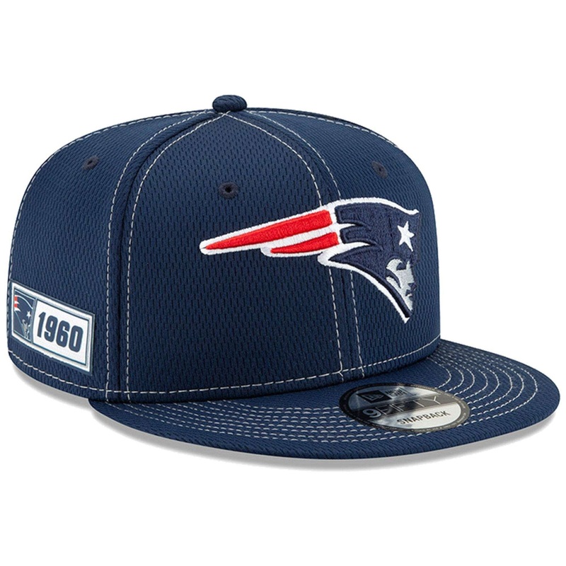 New England Patriots New Era NFL 2019 Sideline Road 9FIFTY Snapback Hat – Navy