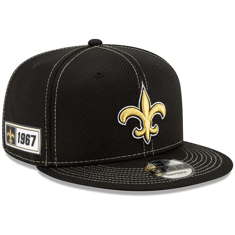 New Orleans Saints New Era NFL 2019 Sideline Road 9FIFTY Snapback Hat – Black