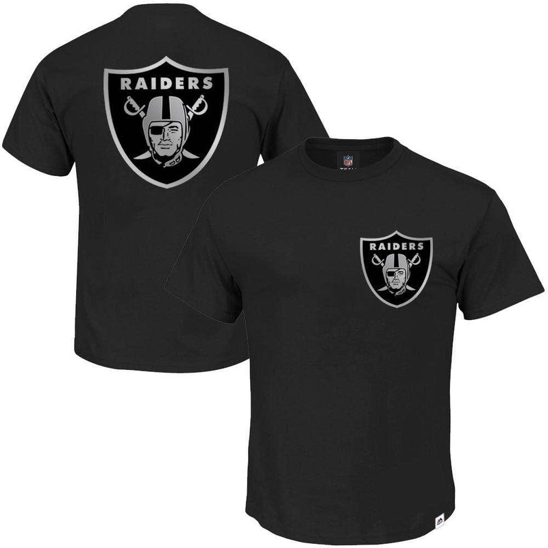 Oakland Raiders Majestic NFL Chesney Logo T-Shirt – Black