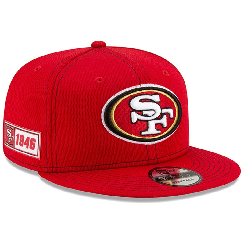 San Francisco 49ers New Era NFL 2019 Sideline Road 9FIFTY Snapback Hat – Red