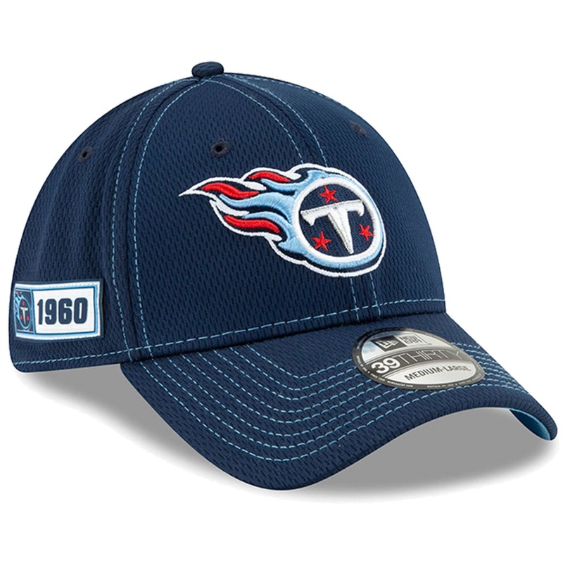 Tennessee Titans New Era NFL 2019 Sideline Road 39THIRTY Stretch-Fit Curve Hat – Navy