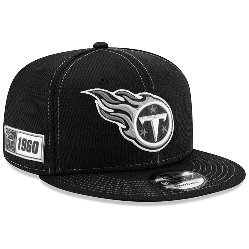 Tennessee Titans New Era NFL 2019 Sideline Road Black & White 9FIFTY Snapback Hat
