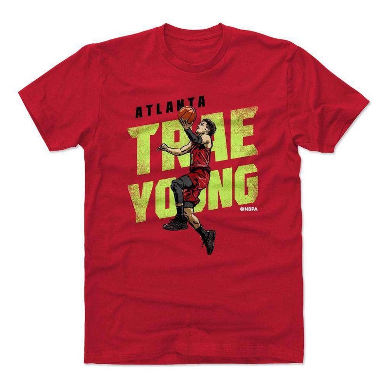 Trae Young Atlanta Hawks 500 Level NBA Lay Up T-Shirt – Red