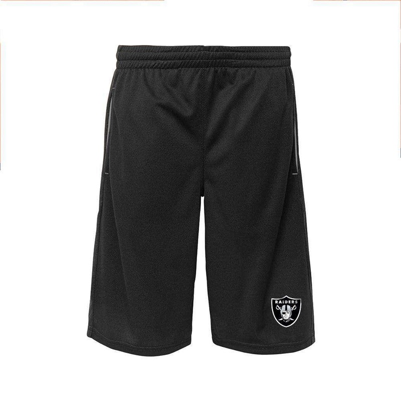 Youths Oakland Raiders Outerstuff NFL Performance Vector Shorts – Black