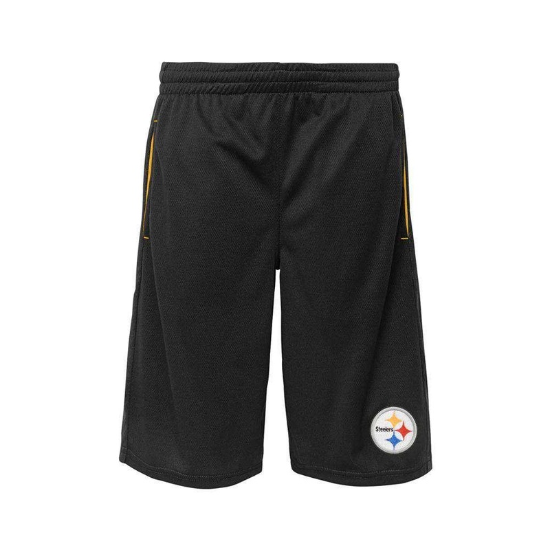 Youths Pittsburgh Steelers Outerstuff NFL Performance Vector Shorts – Black