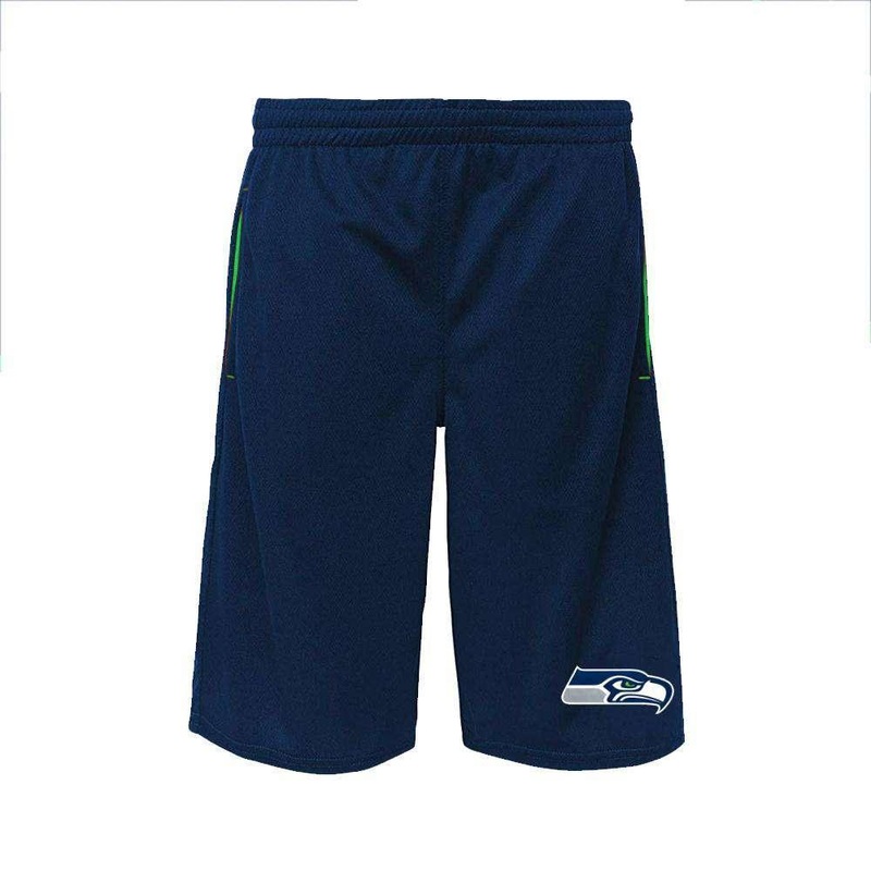 Youths Seattle Seahawks Outerstuff NFL Performance Vector Shorts – Navy