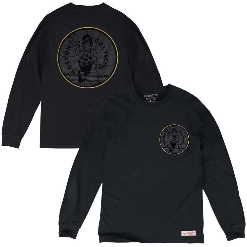 Boston Celtics Mitchell & Ness NBA Presto Long Sleeve T-Shirt – Black