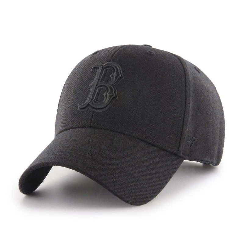 Boston Red Sox ’47 MLB Black On Black MVP Snapback Curve Hat