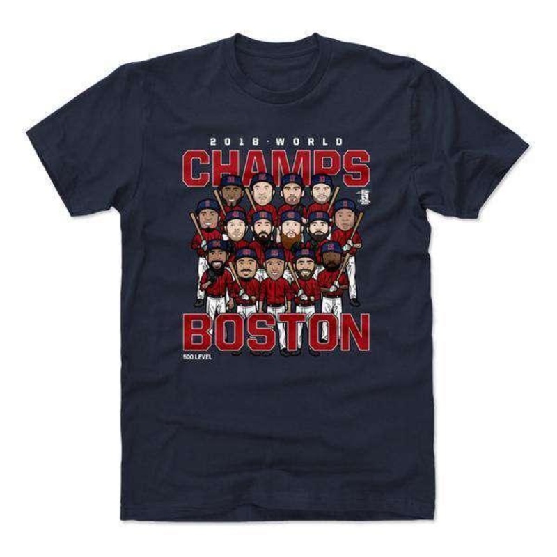 Boston Red Sox 500 Level MLB 2018 World Champs T-Shirt – Navy