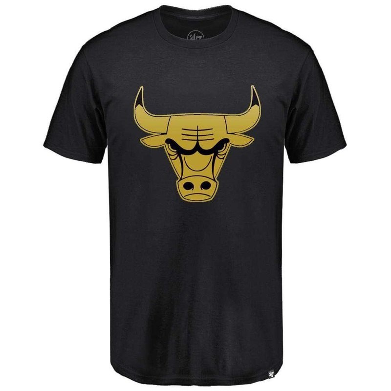 Chicago Bulls ’47 NBA Metallic Hook T-Shirt – Black