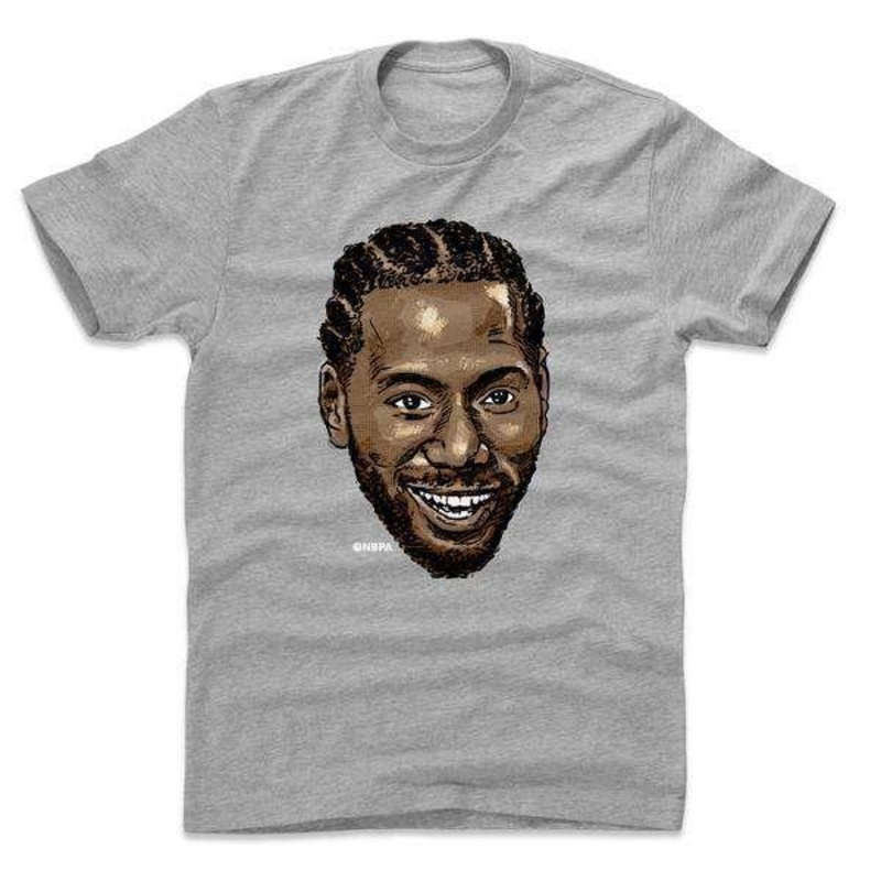 Kawhi Leonard Los Angeles Clippers 500 Level NBA Smile T-Shirt – Grey
