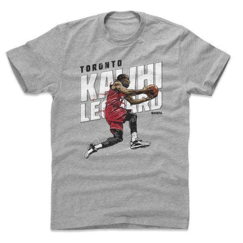 Kawhi Leonard Toronto Raptors 500 Level NBA Layup T-Shirt – Grey