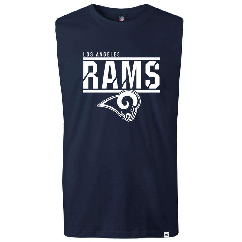 Los Angeles Rams Majestic NFL Team Flex Sleeveless Muscle T-Shirt – Navy