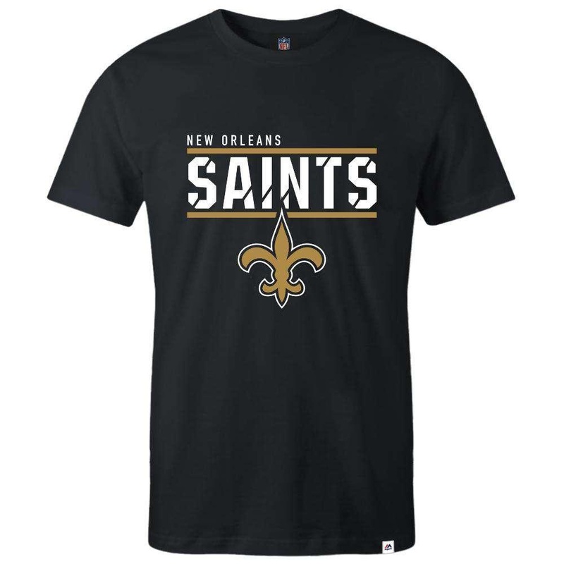 New Orleans Saints Majestic NFL Team Flex T-Shirt – Black