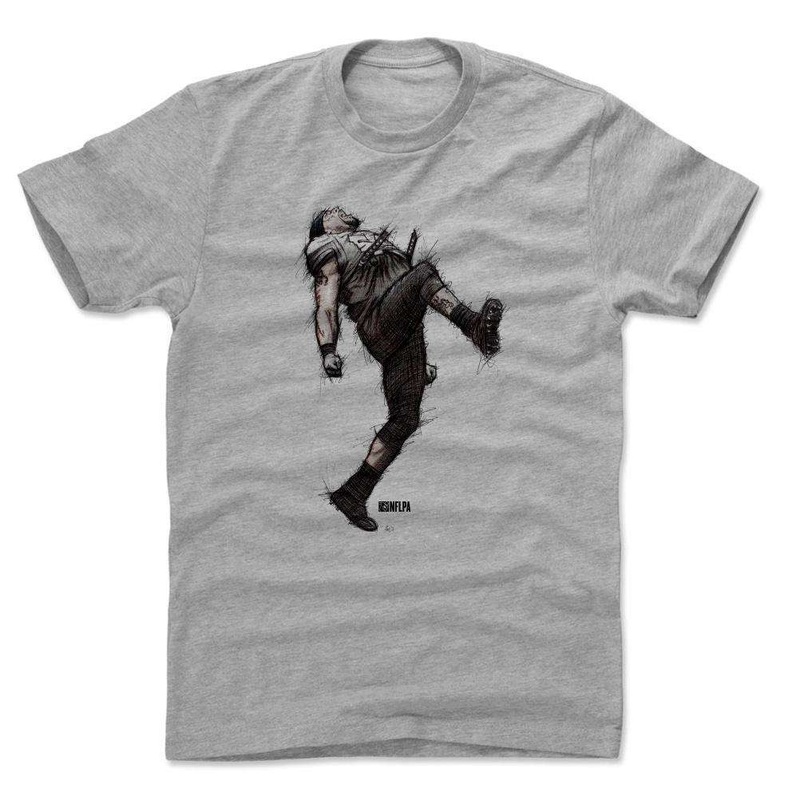 Ray Lewis Baltimore Ravens 500 Level MLB Dance Sketch T-Shirt – Heather Grey