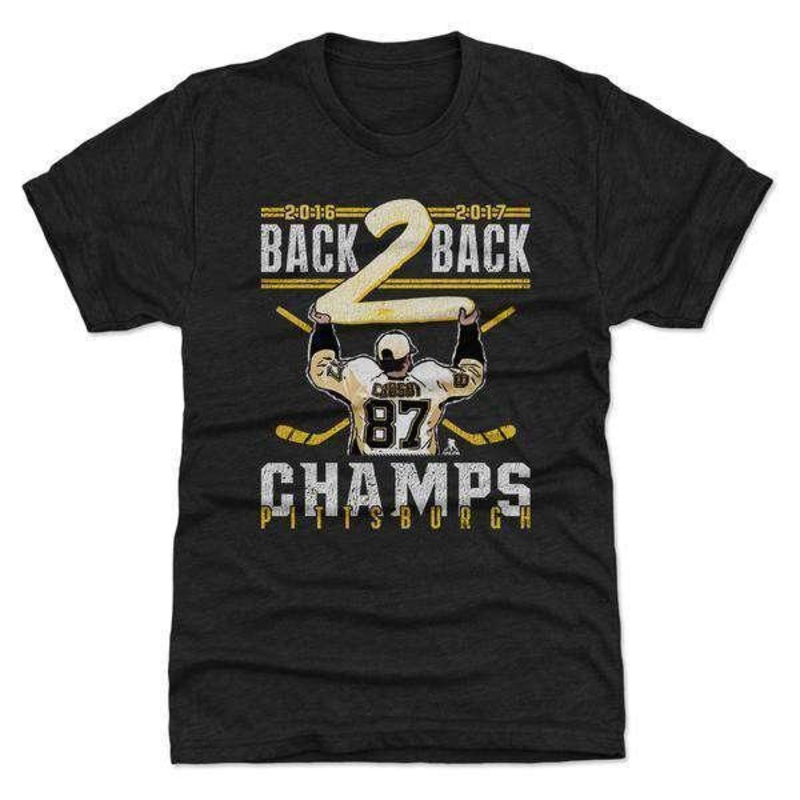 Sidney Crosby Pittsburgh Penguins 500 Level NHL Champs T-Shirt – Black