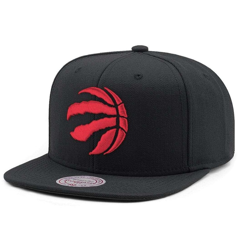 Toronto Raptors Mitchell & Ness NBA Team High Crown Snapback Hat – Black